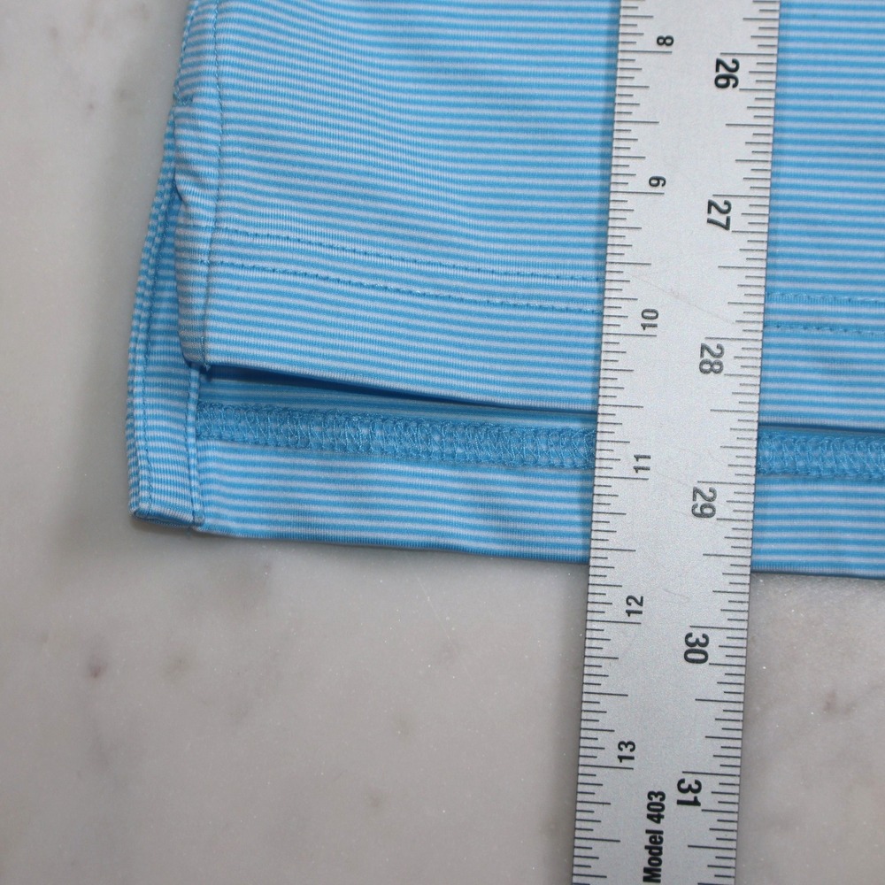 F&G Tech Mens Blue Striped Governors Club North Carolina Golf Polo Shirt L - Picture 3 of 8